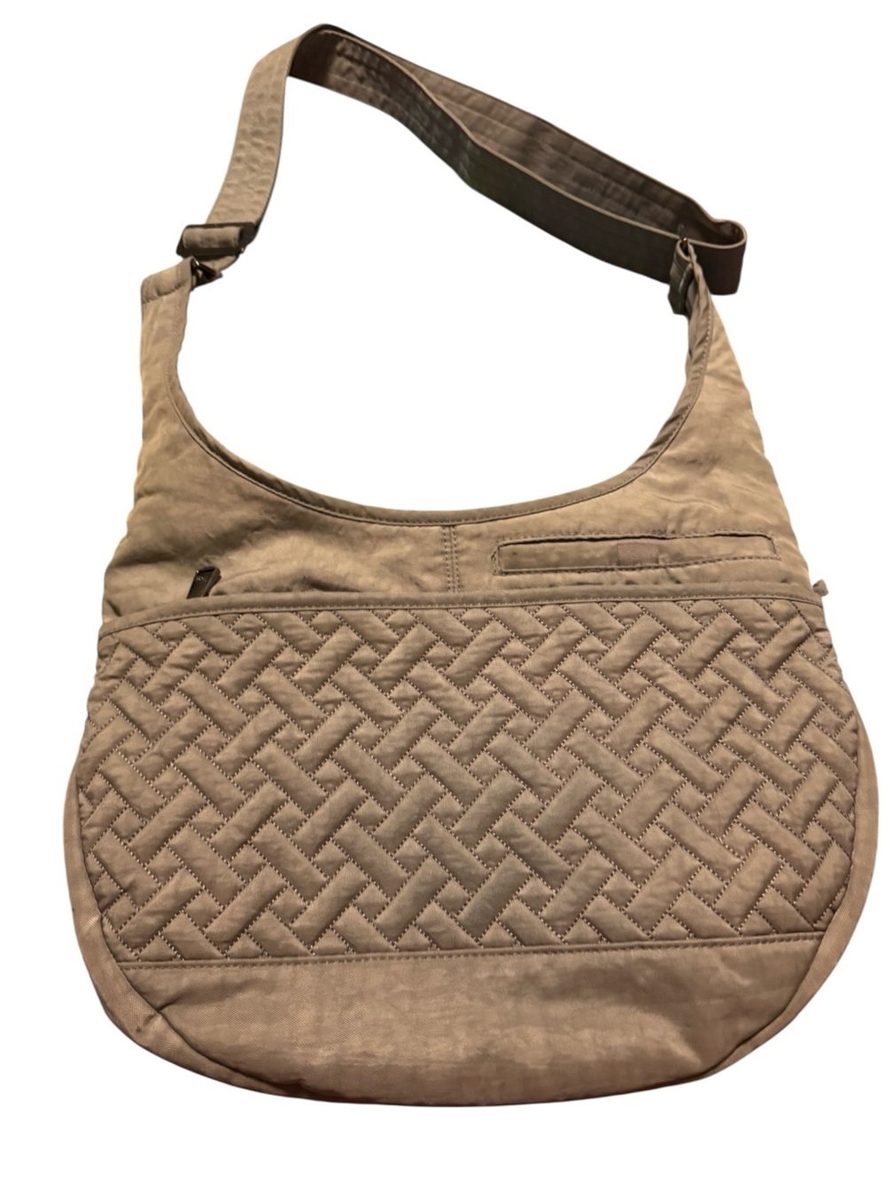 lug Beige Quilted Shoulder Bag with 'Love' Script - Picture 2 of 3